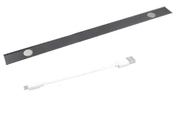 Réglette sous meuble Fiennes LED intégrée blanc neutre IP20 120lm 1.9W L.27xl.4,1xH.2cm noir GoodHome