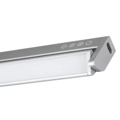 Réglette sous meuble Idonie LED intégrée blanc neutre IP20 1100lm dimmable 9W l.55,9xL.2,5xH.6,2cm métal et plastique chrome GoodHome