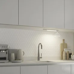 Réglette sous meuble Leconte LED intégrée blanc neutre IP20 90lm 2.5W L.40xl.3.7xH.1.8cm blanc GoodHome