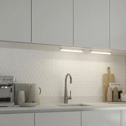 Réglette sous meuble Periera LED intégrée blanc neutre IP20 450lm 4W L.31xl.2,4cm blanc GoodHome