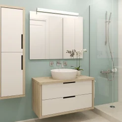 Réglette spéciale Salle de Bains (90cm) Chrome - Voltman