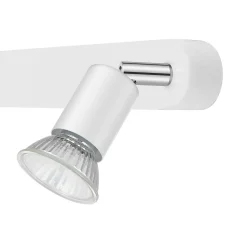 Réglette spot 2 lumières GU10 7W Sasha blanc L.26 x L.4 x H.10.5 cm