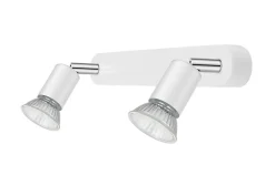 Réglette spot 2 lumières GU10 7W Sasha blanc L.26 x L.4 x H.10.5 cm