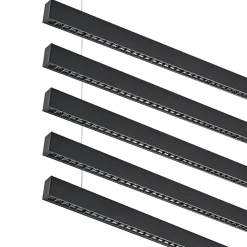 Réglette Suspendue LED 120cm 35W Noir (Lot de 5) - Blanc Neutre 4000K - 5500K - SILAMP