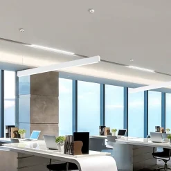 Réglette Suspendue LED Large 120cm 35W Argent - Blanc Neutre 4000K - 5500K - SILAMP