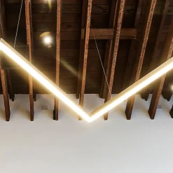 Réglette Suspendue LED Large 120cm 35W Argent - Blanc Neutre 4000K - 5500K - SILAMP