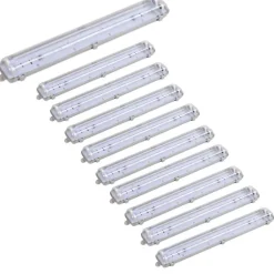 Réglette étanche double pour Tube LED T8 150cm IP65 (Boitier vide) (Pack de 10) - SILAMP