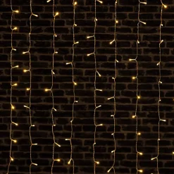 Rideau de façade extérieur 200 led blanc chaud 10 tombées 8 fonctions - feeric lights & christmas