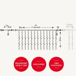 Rideau lumineux blanc - Chromex