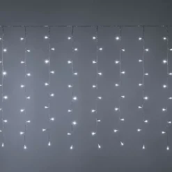 Rideau lumineux exterieur, guirlande lumineuse Noël, 120 LED blanc