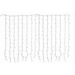 Rideau lumineux exterieur, guirlande lumineuse Noël, 104 LED blanc chaud