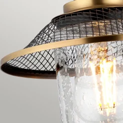 Rigby Hinkley Applique Murale à 3 Lumières Nickel Antique avec Laiton Héritage IP44