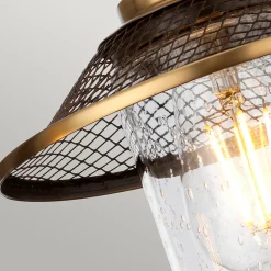 Rigby Hinkley Applique Murale à 2 Lumières Nickel Antique avec Laiton Héritage IP44