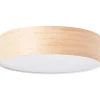 ROMM Plafonnier 2L bois clair/blanc E27 33W métal/bois ampoule non incluse