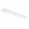 Rosace plafond rectangulaire blanc IP20 Alice pour suspension - base moderne, connexion centrale, installation facile