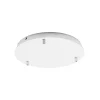Rosace plafond ronde blanche IP20 Alice pour suspension - base moderne, 3 trous, connexion centrale, installation facile