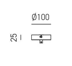 Rosace ronde en métal Alice noire IP20 pour suspensions - Base de plafond moderne, connexion centrale, installation facile