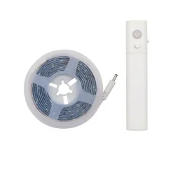 Ruban à piles 2M 30LED/m avec détecteur, 3000k - SILAMP