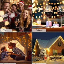 Ruban a Led Lumineux Flexible 720 Leds Puissance 37W Tension 220 240V Duree Nominale 50000 Heures Applications Beige 20M