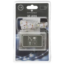 Ruban LED à pile - blanc - L130 cm - Atmosphera
