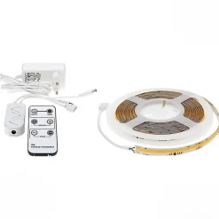Ruban LED COB 5M Effet Dynamique 360LED/m 24V IP65 + Télécommande et Transformateur - Blanc Chaud 2300K - 3500K - SILAMP