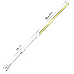 Ruban LED COB 220V AC Recoupable 20M IP65 432LED/m - Blanc Chaud 2300K - 3500K - SILAMP