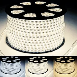 Ruban LED Fin 50M 220V Recoupable 20cm IP65 2835 120LED/m - Blanc Neutre 4000K - 5500K - SILAMP