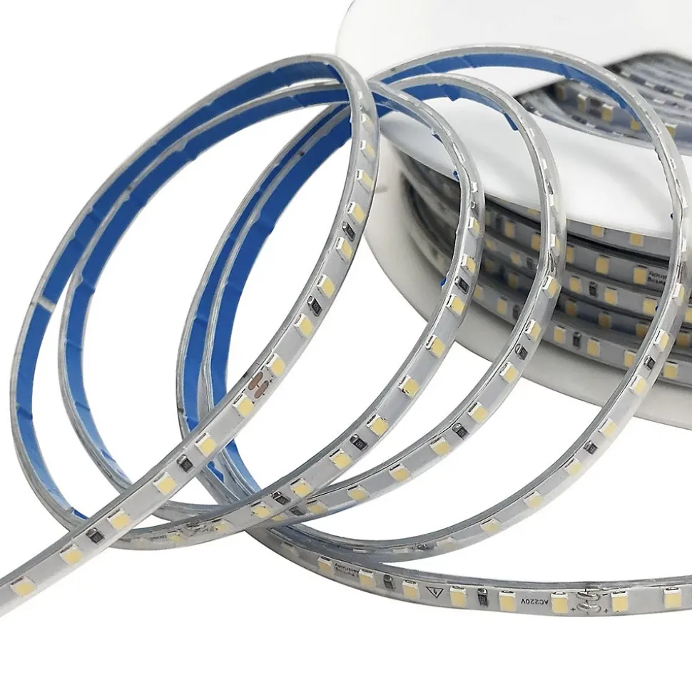 Ruban LED 220V AC 50M 8mm 2835 IP65 120LED/M - Blanc Froid 6000K - 8000K - SILAMP