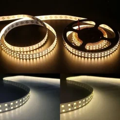 Ruban LED 12V 5M 2835 IP20 Double Rangée 240LED/m - Blanc Chaud 2300K - 3500K - SILAMP