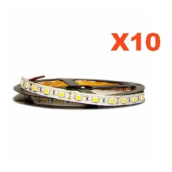 Ruban LED 12V 5M 5050 IP20 60LED/m (Pack de 10) - Blanc Chaud 2300K - 3500K - SILAMP