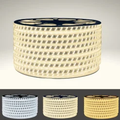 Ruban LED 220V Recoupable 50M IP65 2835 180LED/m Triple Rangée - Blanc Chaud 2300K - 3500K - SILAMP