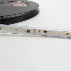 Ruban LED 220V 75W 15Wm 12mm 120 LEDs SMD2835m Silicone IP67 Coupure tous les 10cm 5m 115lmW 2700K Lumière chaude