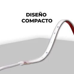 Ruban LED 220V 75W 15Wm 12mm 120 LEDs SMD2835m Silicone IP67 Coupure tous les 10cm 5m 115lmW 6000K Lumière froide