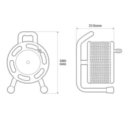 Ruban LED 12W sur Enrouleur 25m - Guirlande Lumineuse Blanche 4000K - Pour Intérieur Extérieur Façade Maison Evènement ASLO