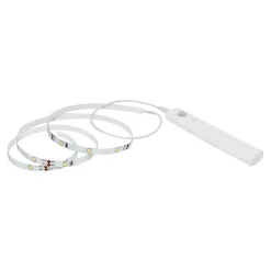 Ruban lumineux à piles à détection Lacerda LED intégrée blanc neutre IP20 130lm 2W L.100cm blanc GoodHome