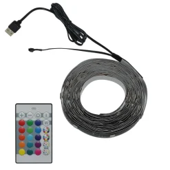 Ruban lumineux Baldaia LED intégrée variation de couleurs IP20 dimmable 5W L.400cm noir GoodHome