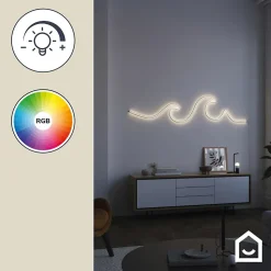 Ruban lumineux néon Almeida LED intégrée variation de couleurs IP20 dimmable 22W L.500cm blanc Goodhome