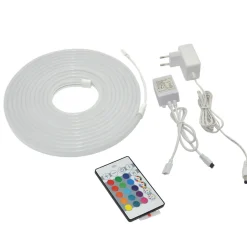 Ruban lumineux néon Almeida LED intégrée variation de couleurs IP20 dimmable 22W L.500cm blanc Goodhome