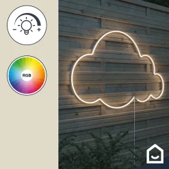 Ruban lumineux néon Almeida LED intégrée variation de couleurs IP65 dimmable 22W L.500cm blanc Goodhome