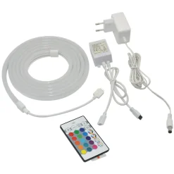 Ruban lumineux néon Almeida LED intégrée variation de couleurs IP20 dimmable 10W L.200cm blanc Goodhome