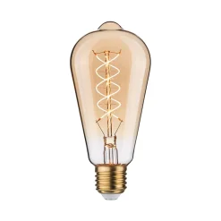 Rustic Shine Standard 230 V Ampoules LED E27 Filament en forme de S 300lm 4,2W 1800K gradable Doré