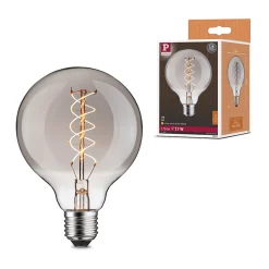 Rustic Shine Standard 230 V Globe LED Filament en forme de S 170lm 4,2W 1800K gradable Verre fumé