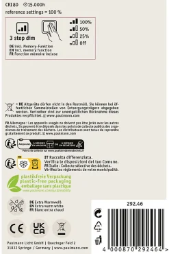 Rustic Shine Standard 230 V Globe LED Filament en forme de S 300lm 4,2W 1800K gradable Doré