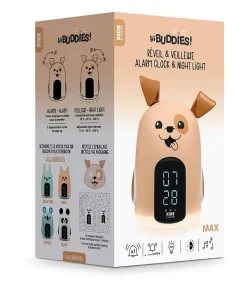 Réveil veilleuse - BIGBEN - Forme chien - Affichage LED, 3 mélodies, Intensité réglable, Alim. 230V