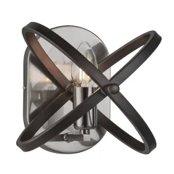 Searchlight Hoopla - Applique murale à 1 lumière, étain, noir, E14