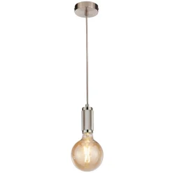 Searchlight Suspensions Câble de Suspension Argent Satiné, Câble Tressé Gris