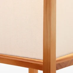 SEASIDE Lampadaire 2L nature/blanc 2xE27 40W - bois/textile - ampoule non incluse