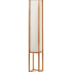 SEASIDE Lampadaire 2L nature/blanc 2xE27 40W - bois/textile - ampoule non incluse
