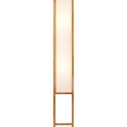 SEASIDE Lampadaire 2L nature/blanc 2xE27 40W - bois/textile - ampoule non incluse