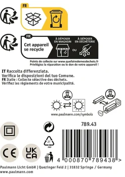 Selection Bathroom Applique LED Arneb IP44 White Switch 700lm 230V 6,5W Chrome